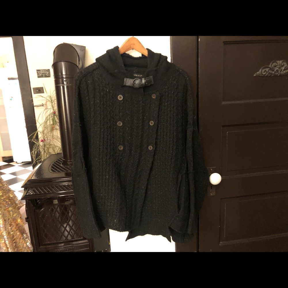 Asymmetric Hooded All Saints Sweater - Size 4-6